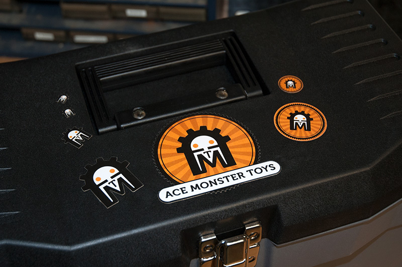 AMT Stickers on a toolbox.
