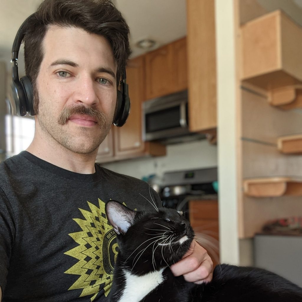 victor and his awesome black and white cat