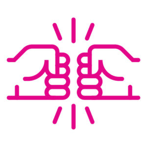 pink fistbump icon