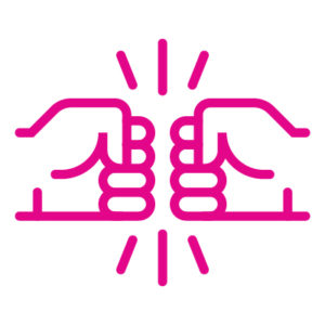 pink fistbump icon