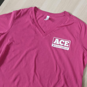 pink ace shirt vneck