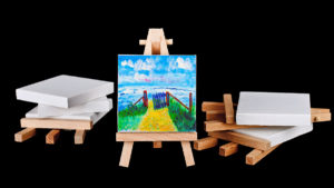 tiny painting of a gate