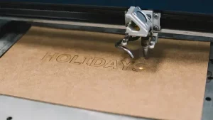 Laser cutting holiday card