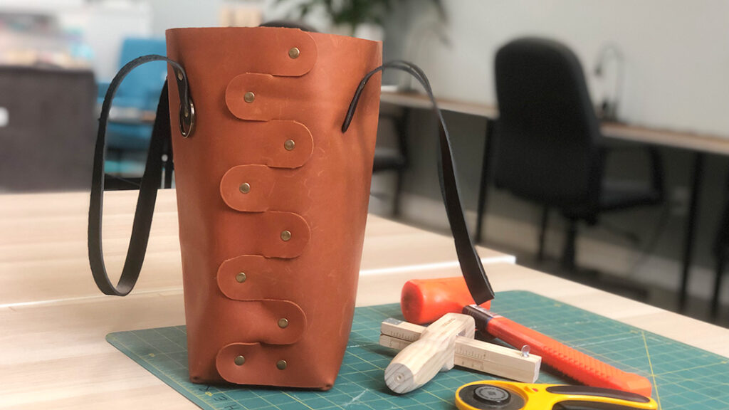 No Sew Leather Bag Ace Makerspace