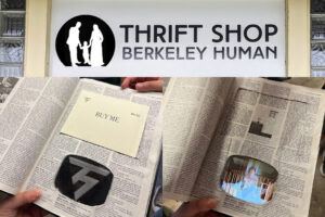 Photoshopped sign "Berkely Human Thrift Shop"