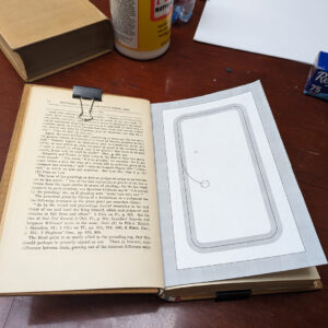 Book with book safe template.