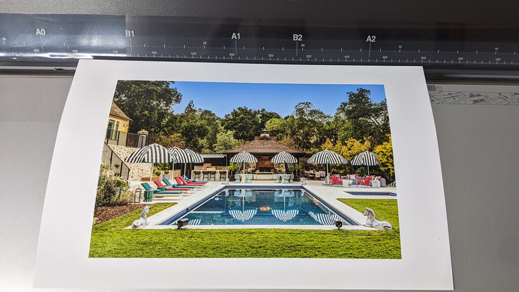 Picture of pool on printer.